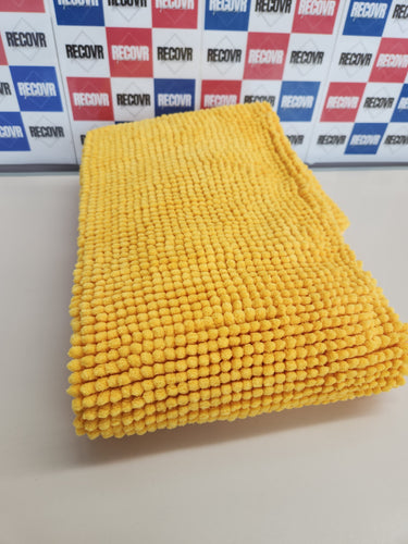 Alfombra 70×120 cm baño Decomira chenilla amarilla